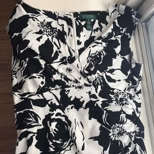Ralph Lauren black & white floral dress